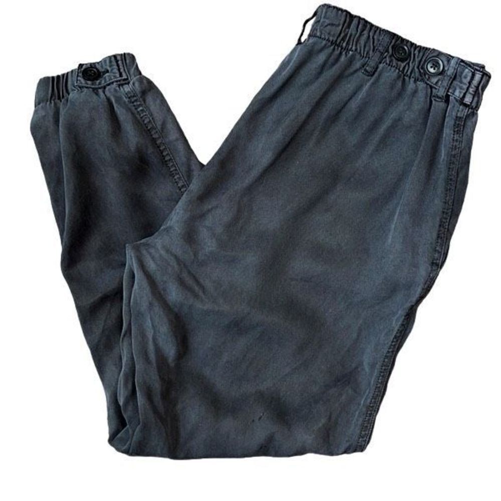 Daily Ritual Womens Jogger Pants Ankle Lyocell Adjustable Waist Black Size 6‎